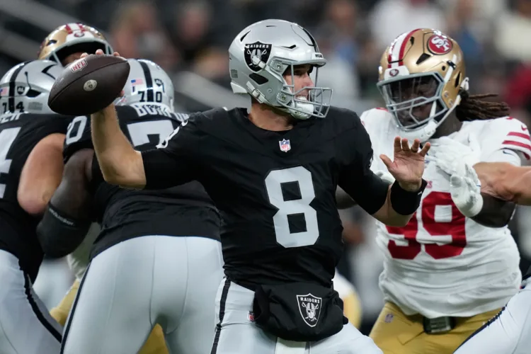 Raiders rookie Mendoza has rough outing